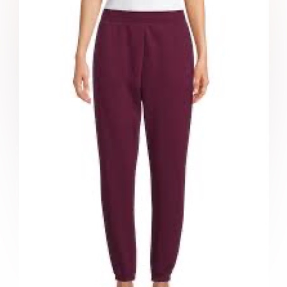 burgundy, time & tru, straight leg sweats